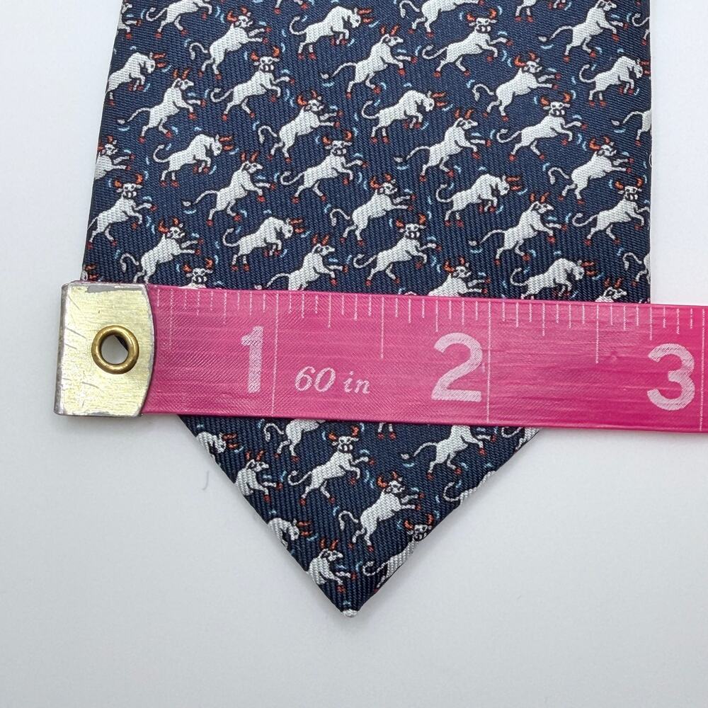 Hermès Paris Bears & Bulls Silk Tie Philippe Mouquet 6345 HA - Picture 6 of 6